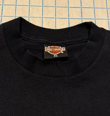 Vintage 90s Harley Davidson 3D Emblem Born And Bred T-Shirt Faded Paint Size XL