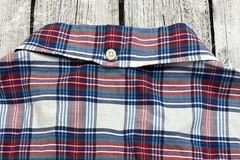 Men’s XL /TG Aeropostale NYC Short Sleeve Button Up Plaid Blue White Red Green