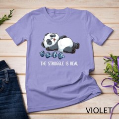 Panda The Struggle Is Real Weightlifting Fitness Gym Funny Unisex T-shirt