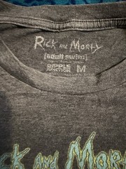“RICK AND MORTY” (ADULT SWIM) RIPPLE JUNCTION T-SHIRT ADULT M medium GRAY S/S