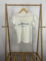 VTG 40s 50s USS Roanoke CL 145 USN Crew Military Issued Thrashed Worn T-Shirt M