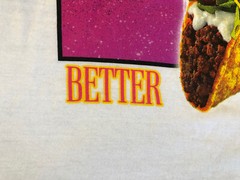 TACO BELL BETTER AT BELL Employee Work Mexican Vacation FoodAdult T-shirt NWOT S