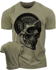 051. SkullPlate Funny Workout Gym T-Shirt for Men
