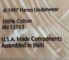 Vintage 1997 Hanes T Shirts Sealed NOS 3 Pack Medium 38-40 White Cotton USA 6 PC
