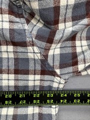 Jachs Mens Beige Plaid Shirt Collared Button Down Long Sleeve Size Large