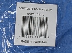 Alleson Athletic 522PC CB M 2-Button Placket BB Shirt