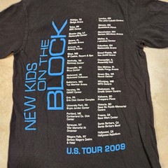 VTG Y2K 2000s New Kids On The Block NKOTB US Tour 2009 S Small Band Tee T Shirt