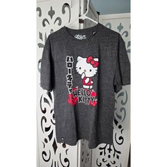 LRG Hello Kitty Apple Graphic Tee Gray Marled Kawaii Shirt Women’s Large nwot