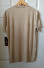 SPYDER MEN’S FITTED ASL426 TAN LOUNGE WEAR T-SHIRT, SIZE L