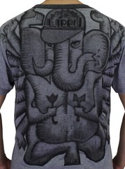 WEED Ganesha Ringer T-Shirt Men Ganapati Ganesh Hindu Yoga Hippie Bohemian WE01
