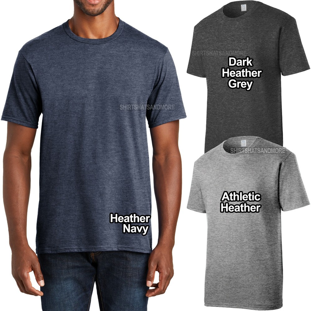 Mens Heathered Blended Tee T-Shirt Super Comfortable S-XL 2X, 3X, 4X, 5X, 6X NEW