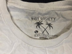 RIOT SOCIETY Men’s Large 100% Cotton Graphic T-Shirt Woody’s Chop Shop