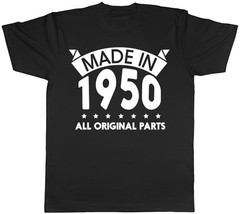 Made in 1950, All Original Parts Birthday Funny Mens Short Sleeve T-Shirt