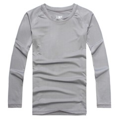 Men Sport Long Sleeve Underwear Johns Winter Thin Basic Crew Top Shirt No Plush