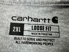 2 Carhartt Dearborn Henley Men 2XL Loose Fit XXL Gray Shirt Pocket Logo Workwear