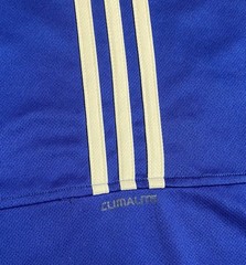 Adidas T Shirt Mens XL Three Stripes Blue Double Sided Polyester Train Climalite