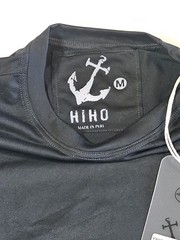 HiHo Men’s Short Sleeve Shirt Light Weight Embroidered Size M Black SPF 50