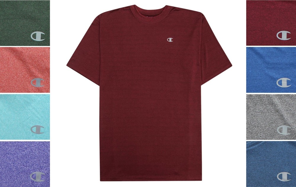 Champion Men’s Heathered T-Shirt Big & Tall Short Sleeve Crew Neck Tee