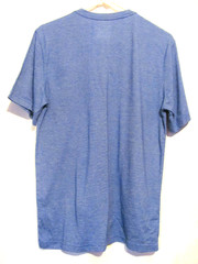 GEORGE Men’s Size S (34-36) V-Neck Short Sleeve T-Shirt, Blue w/White Lines