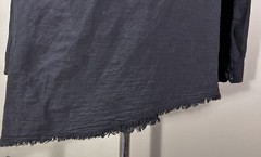 First Aid To The Injured Avantgarde Black Linen Button Up Wrap Shirt Sz 3 Med