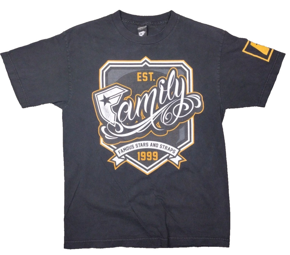 Famous stars and straps “F” logo shirt medium vintage y2k mens black T Shirt