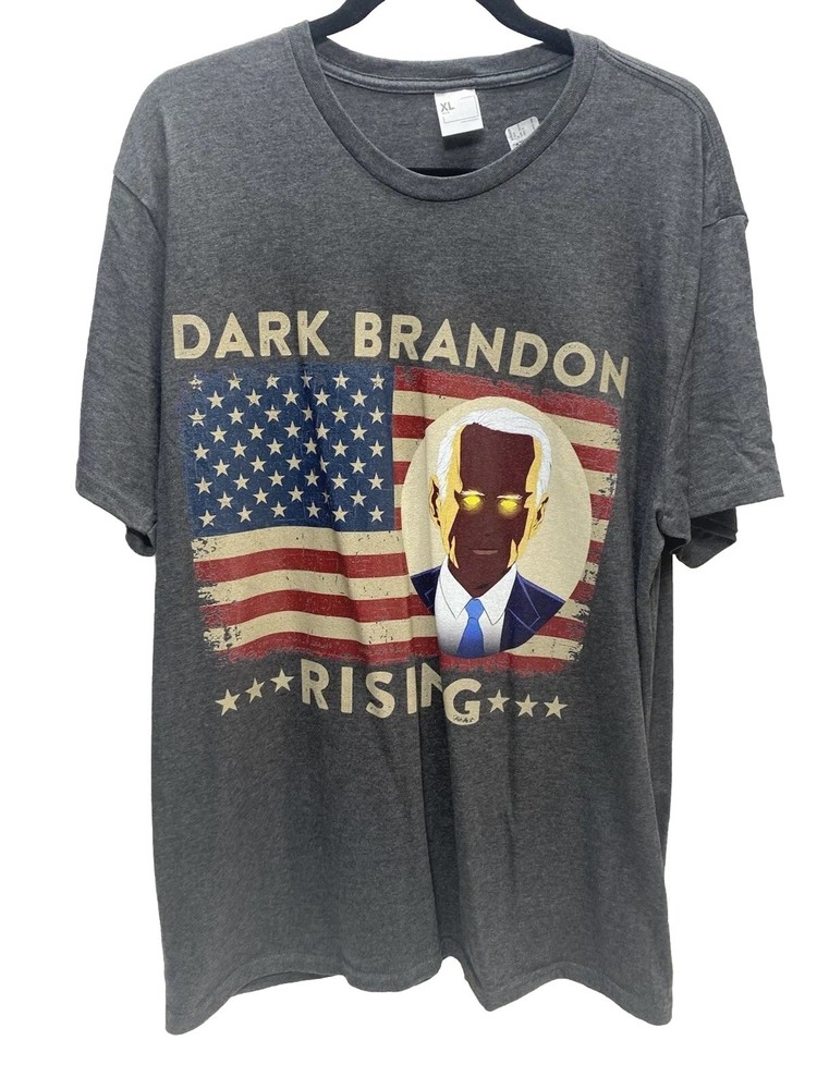 Joe Biden Dark Brandon Rising XL T-Shirt American Flag Graphic Tee Men’s New