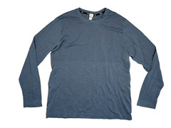 RHONE Blue Poly/Nylon THIN ATHLETIC LONG SLEEVE Outdoor Hike Gym Shirt Men’s XL