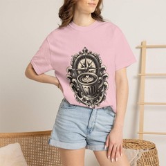 Monochrome Nautical Espresso Compass T-Shirt Graphic
