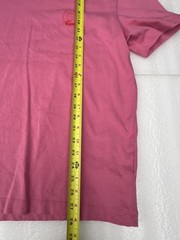 Lacoste men women’s size L pink relaxed fit graphic print unisex cotton t shirt