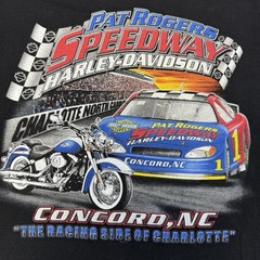 Harley Davidson T-Shirt Men’s Large Black Pat Rogers Speedway Concord NC Biker