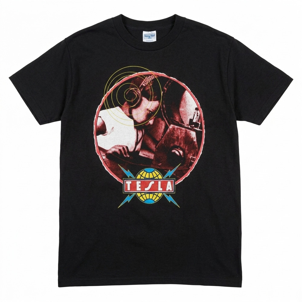 Vintage 1989 Tesla World Tour Band T-Shirt