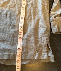 Duluth Trading Co Longtail T Long Sleeve T-Shirt Mock Neck Gray Utility Work XL