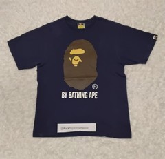 A Bathing Ape BAPE Ape Head Logo Graphic Tee Navy Men’s L Crew Neck Regular