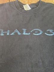 Vintage Y2k Halo 3 T-Shirt Sz Med Xbox 360 Video Game Promo Black Master Chief