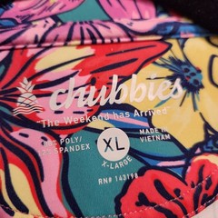 Chubbies Polo Shirt Mens XL The Weekend Has Arrived Floral Tropical Lightweight