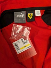 Puma Scuderia Ferrari US Size M Red Button Up Shirt Rosso Corsa 763416-01 NWT