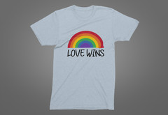 T-Shirt Love Wins – All Sizes, LGBT Day Month Parade Rainbow