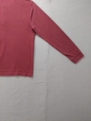 Izod Saltwater Men T Shirt M Oxblood Long Sleeve Crew Neck Button Logo Casual