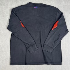 Nike Air Jordan Flight Mens Long Sleeve Graphic T-Shirt Black Red IB3134-010 L