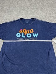 SeaWorld Aquatica Aqua Glow Shirt XXXL 3XL Blue Short Sleeve Cotton NEW