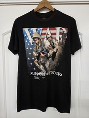 Vtg 1991 Just Brass Inc.3D Emblem Support Our Troops Single Stitch T Shirt M