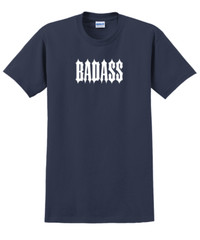 Badass T-Shirt Short Sleeve Graphic Tee Unisex apparel Text logo design