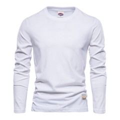 Zonbailon men’s long sleeve Fashion leisure sports pure cotton T-shirt