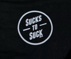 Men’s CLSC Graphic Print Logo Front and Back Sucks To Suck shirt Black Size 3xl
