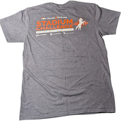 Denver Broncos Heather Gray Tri-Blend Cotton-Poly Blend T-Shirt Size Large