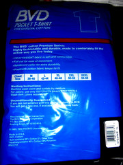 BVD BLACK SHORT SLEEVE HEAVYWEIGHT T-SHIRT WITH 1 POCKET SZ XL 46-48 NEW IN PKG