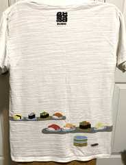 T-Shirt MED “No Sushi, No Life” Textured Fabric T-Shirt