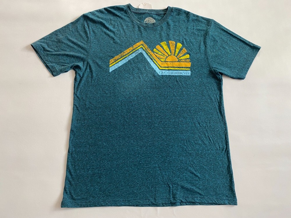 C & C California Teal Into the Sun Men Adult T-Shirt Size XL