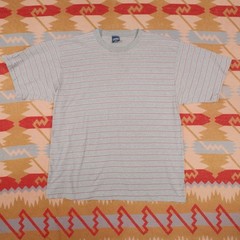 Vintage Otto Men’s XL Gray Single Stitch 90s Grunge Skate T-Shirt Blank Stripe