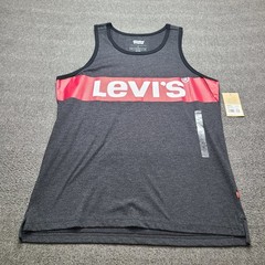 Levi’s Tank Top Mens L Gray New Graphic Logo Sleeveless Cotton Blend Shirt